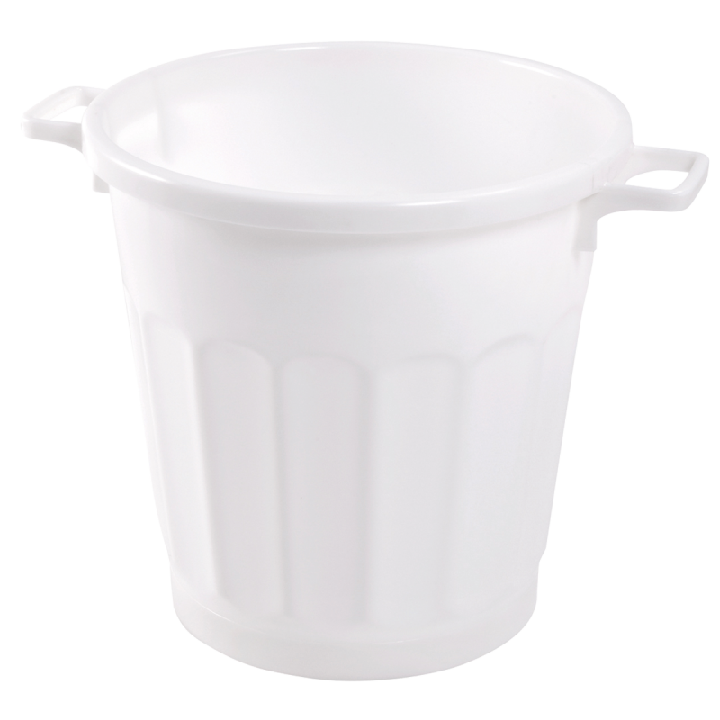 Poubelle ronde tri sélectif 50L Gilac - Blanc_1