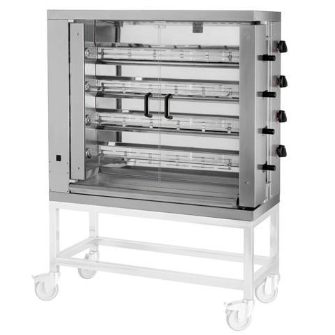 Rôtissoire verticale à gaz - 4 broches - 24 poulets | MCM - 4EG_1