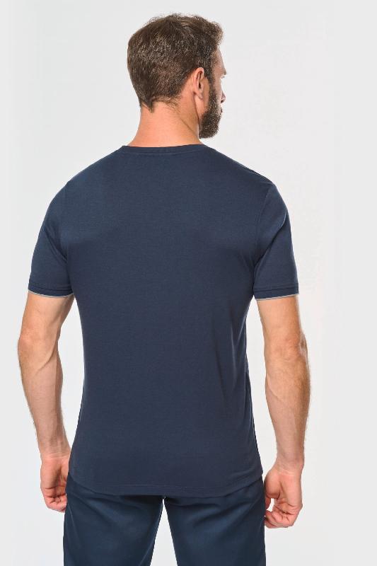 T-shirt Day To Day manches courtes homme - Réf: WK3020 - Ultra résistant - Lavable à 60°C - Finition contrastée_1