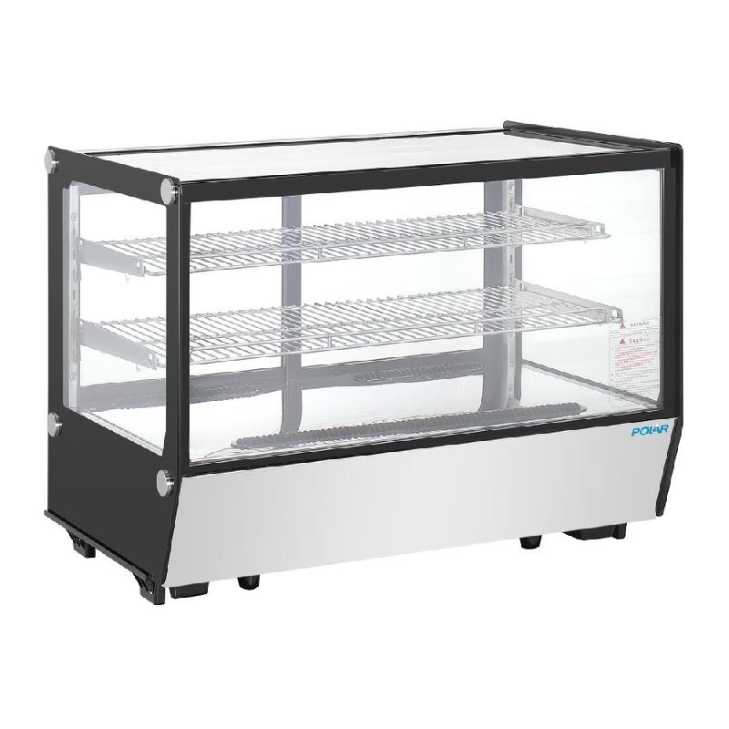 Vitrine de comptoir positive Série G carrée noire 160L - Polar - PG004_1