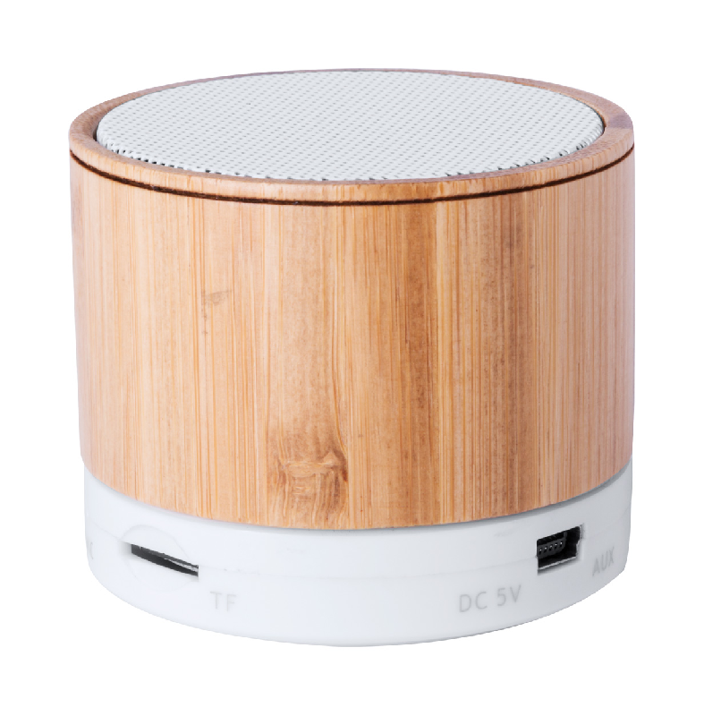 Enceinte Bluetooth en bambou - Fonction mains libres - Radio FM - Batterie rechargeable intégrée_1