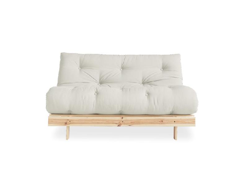 Canapé convertible futon ROOTS - Pin naturel - Coloris naturel - Couchage 140x200 cm - Réglable 3 positions - Marque KARUP_1