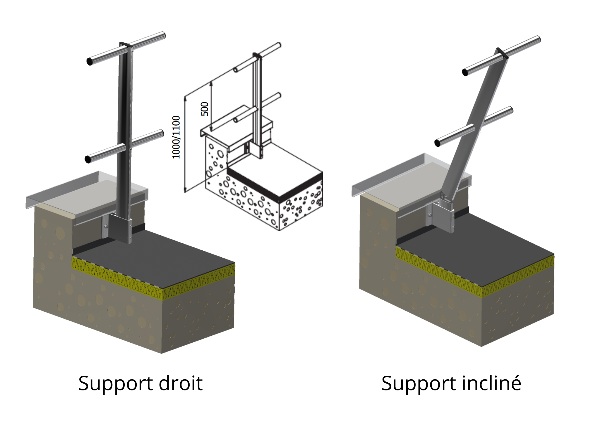 Garde corps fixe en applique - GM