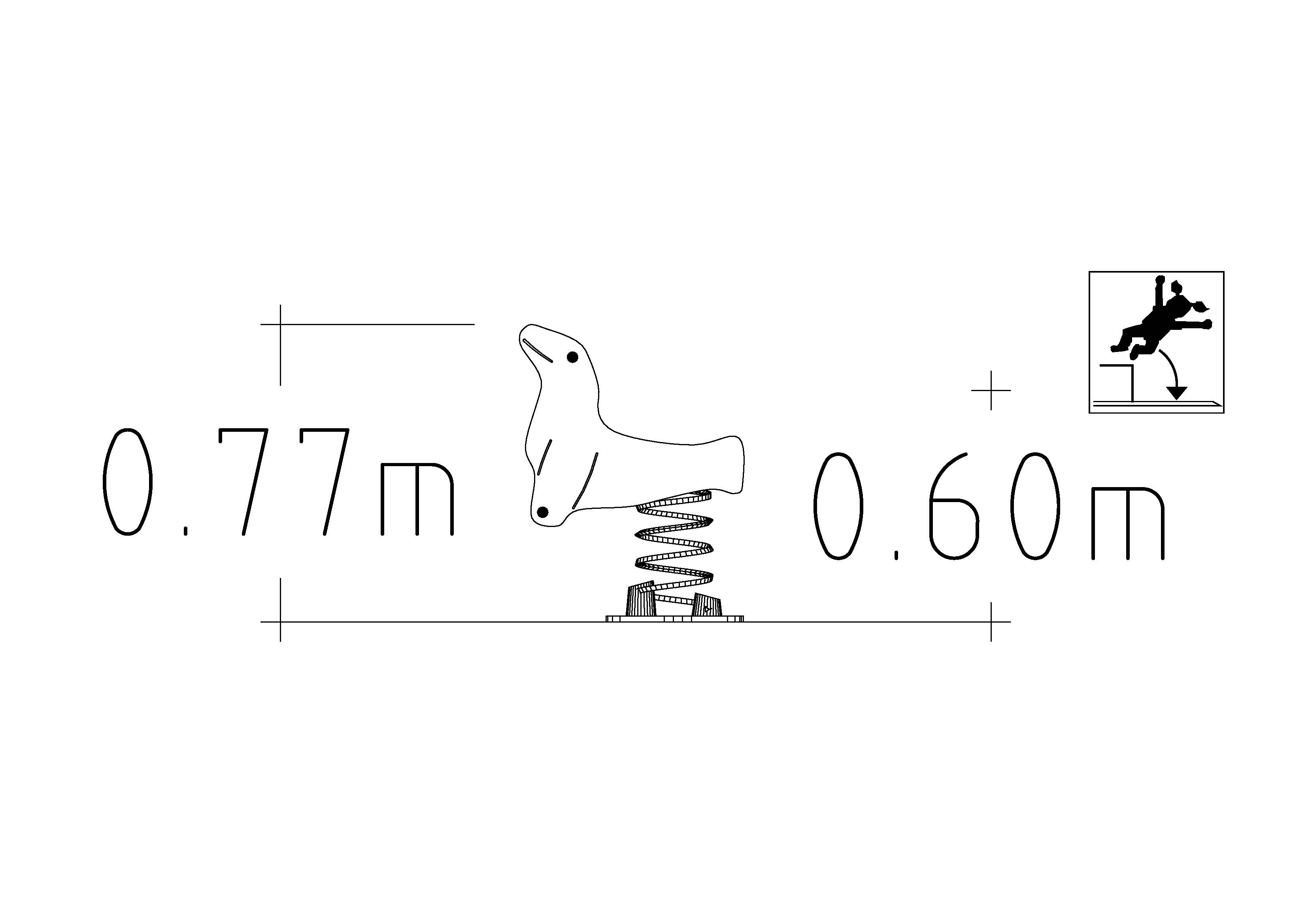 Jeu sur ressort Simmy 1 place - réf 8044688 - Hags - Fondation à enterrer - Gris_1