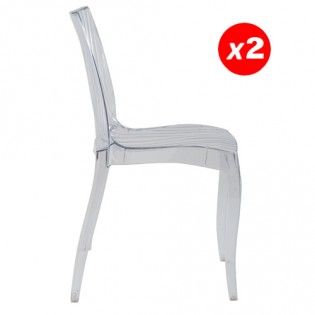S6327TRL2 - Chaises empilables DUNE - Weber Industries - polycarbonate transparent - lot de 2_1