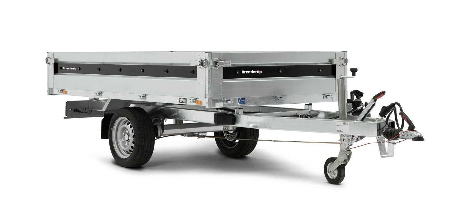 312797 - Bâche, filet et capot pour remorque Brenderup sp. z o.o. - PTC 1800 kg - Benne basculante robuste avec plancher acier et bennage hydraulique_1