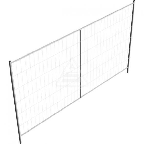 Profi P - Grille de chantier Schake - Clôture mobile galvanisée à chaud, cadre tubulaire 3,50m x 2,00m_1