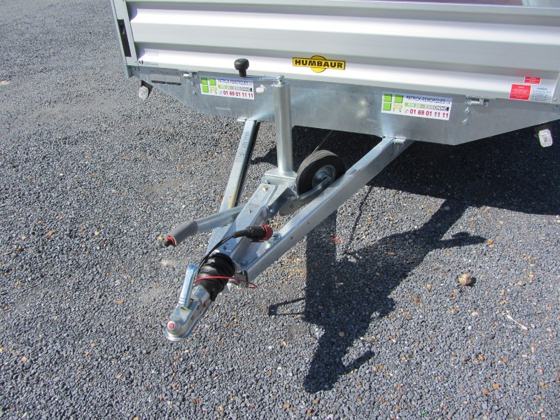 Remorque plateau Humbaur HT 306121 - 2 essieux, roues dessous, ridelles alu, dimensions 6100x2100 mm_1