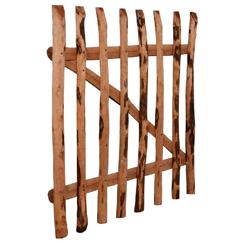 Vidaxl portillon de clôture bois de noisetier imprégné 100x100 cm 142596_1