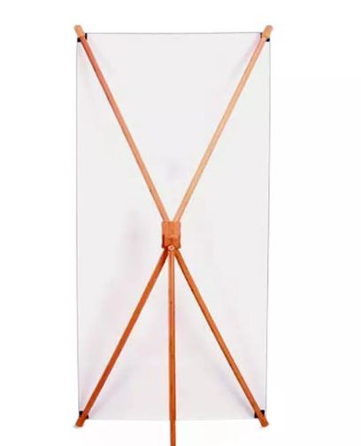 X Banner Totem pliable en bambou - 60x160 cm - avec visuel imprimé sur bâche extérieure_1
