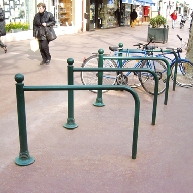 Arceau cycles et motos avec signalétique - boule - acier peint sur galva - réf 8207532_1