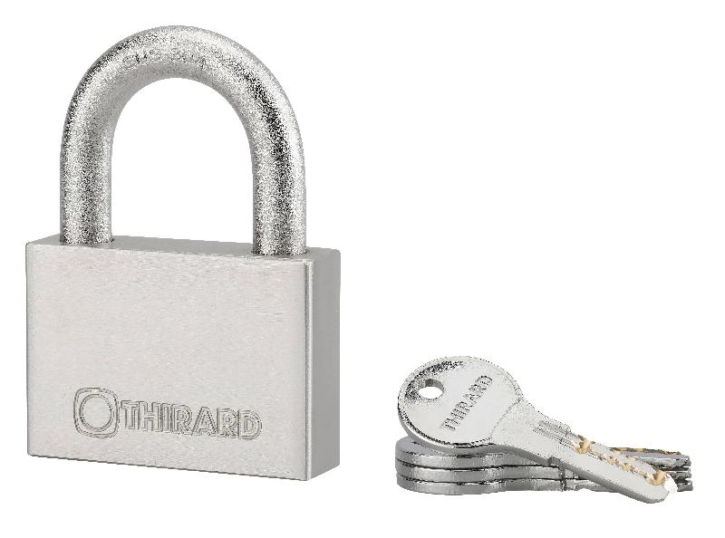 Cadenas à clé Rinox 70mm - Anse inox - 4 clés réversibles - Corps inox - Réf. 00290067 - Marque Thirard_1