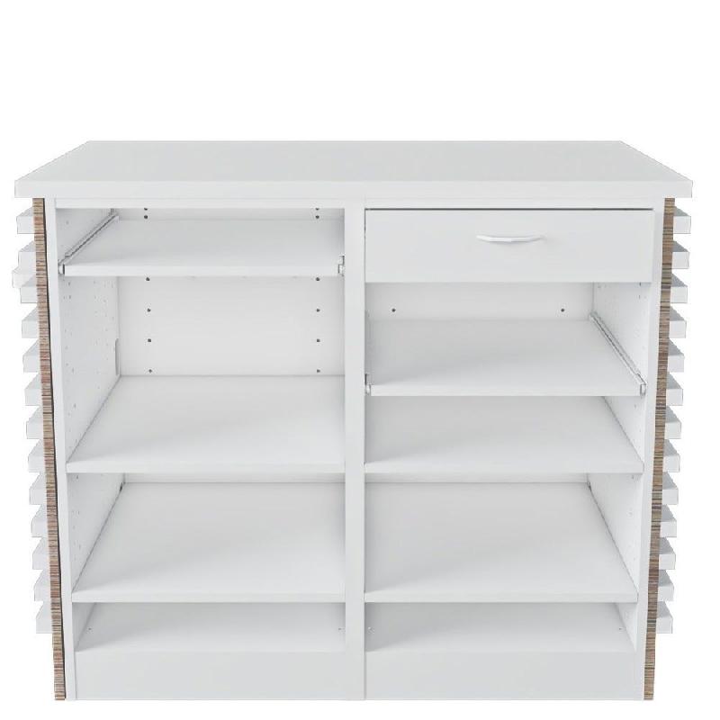 Comptoir Tasseau D finition bambou et blanc L120xP58xH100cm_1