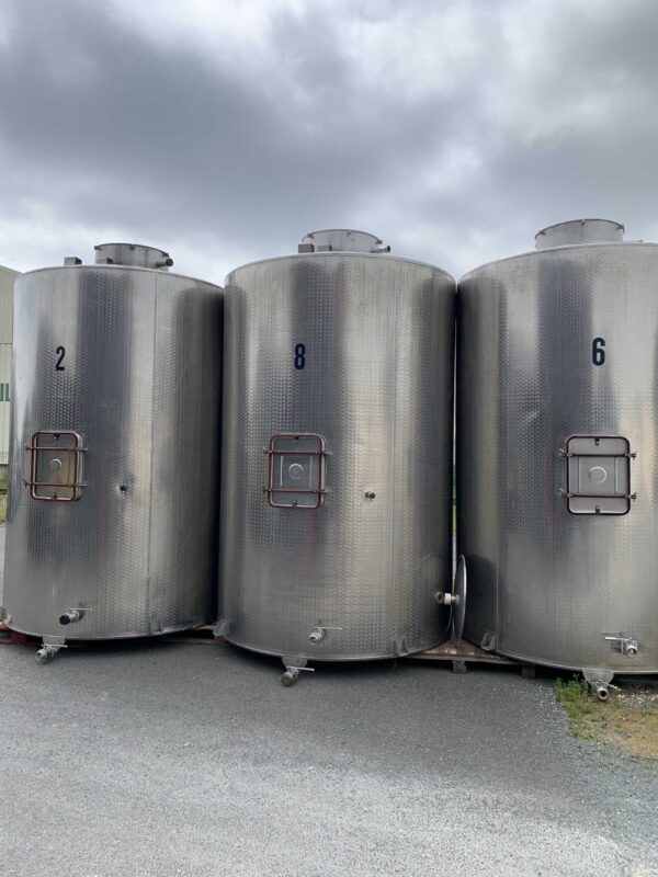 Cuve inox 95hl d'occasion - Atelier Fd MAS - fond plat, Ø2000, hauteur 3500, porte rectangle_1