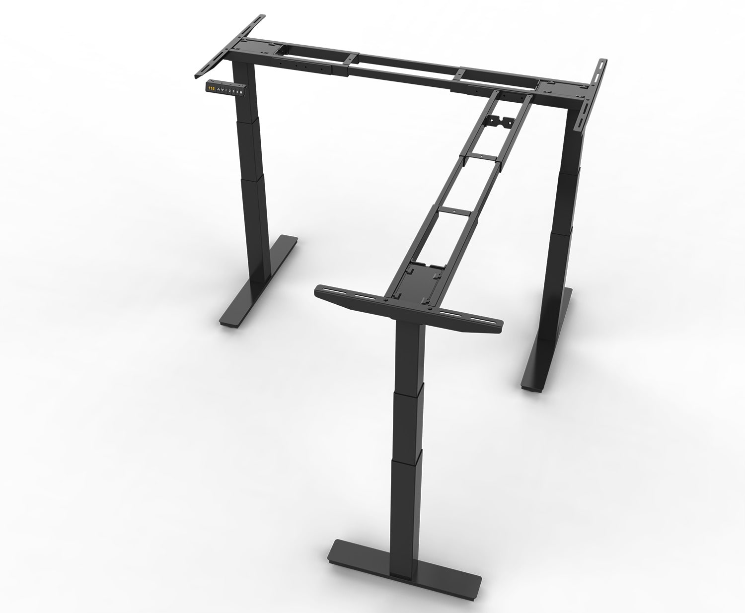 Piètement motorisé pour bureau assis debout avec hauteur réglable 65 à 130 cm - 3 moteurs - charge 150 kg - CORNERDESK_1