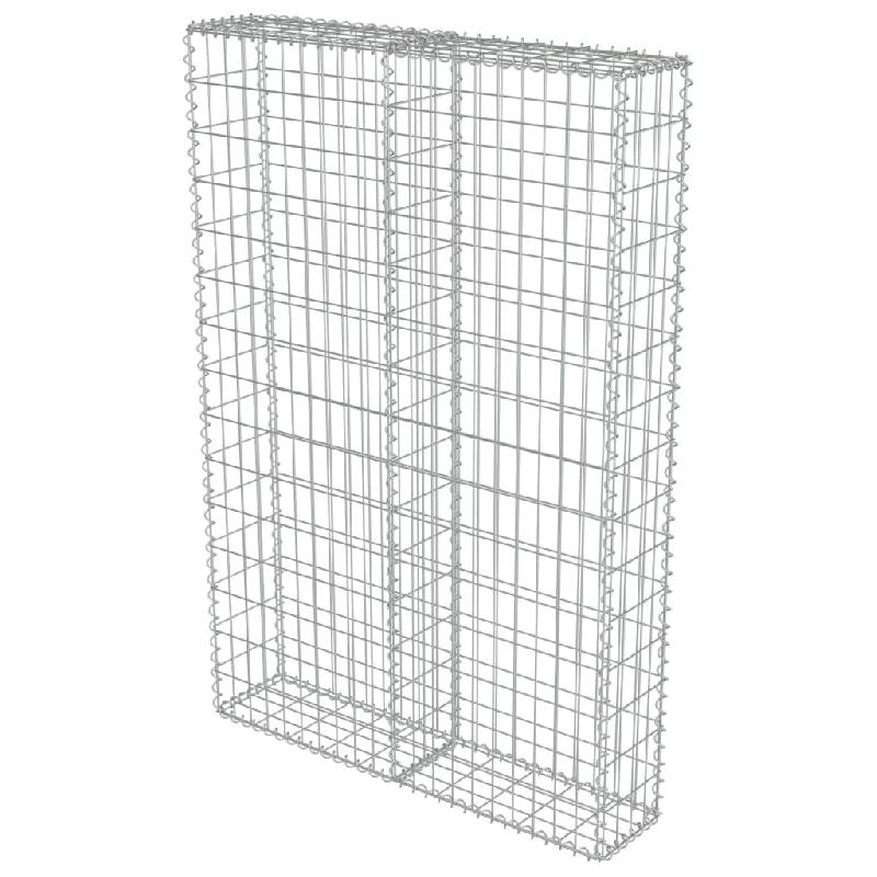 Vidaxl mur à gabion avec couvercles acier galvanisé 100 x 20 x 150 cm 143579_1