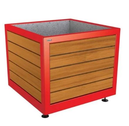 Bac à Palmier en chêne certifié PEFC - SILAOS - 2 dimensions disponibles - Châssis en acier peint sur galva_1