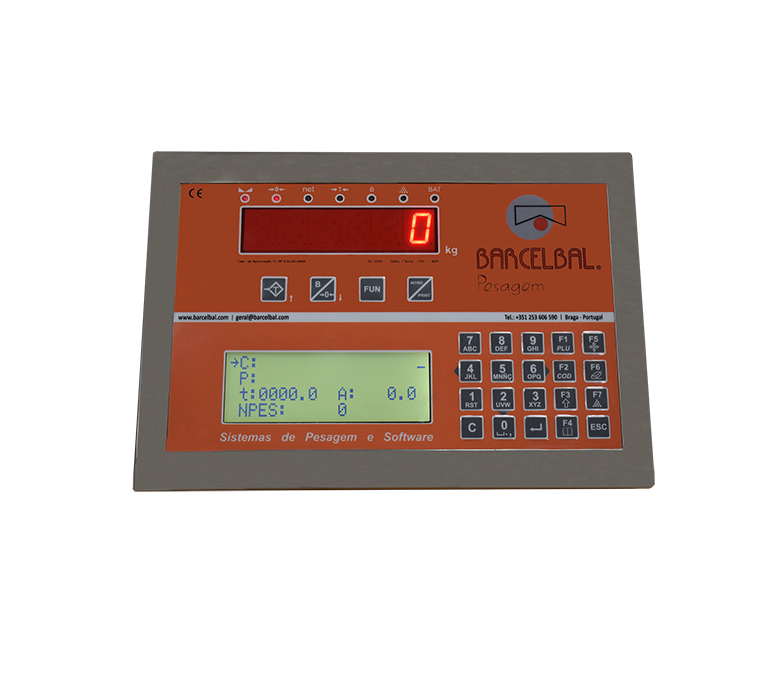 Terminal de pesage MC-20 Barcelbal - Compact, acier inoxydable, affichage LCD/LED, conformité CE_1