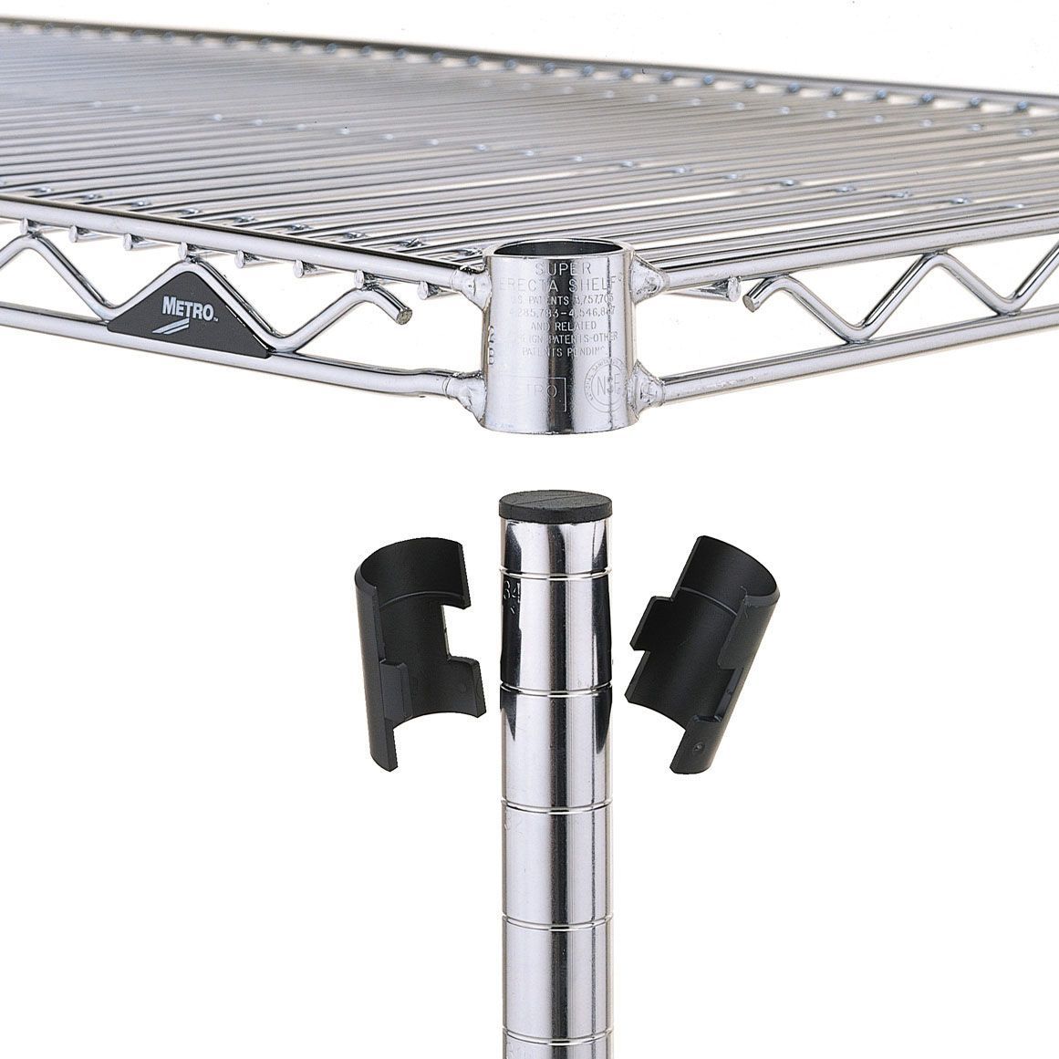 Rayonnage en fil d'acier chromé_1