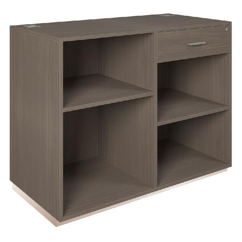 Comptoir Vertigo T03 avec tiroir MDF noir et noir 120x60x93cm_1