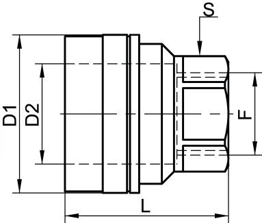 Inox 316 (modèle : 5278) - Coupleur femelle à passage libre - Béné Inox - Diamètres DN6 à DN25_1
