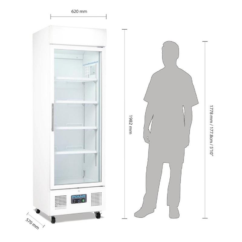 Vitrine réfrigérée positive blanche Série G 336L | Polar - DM076_1