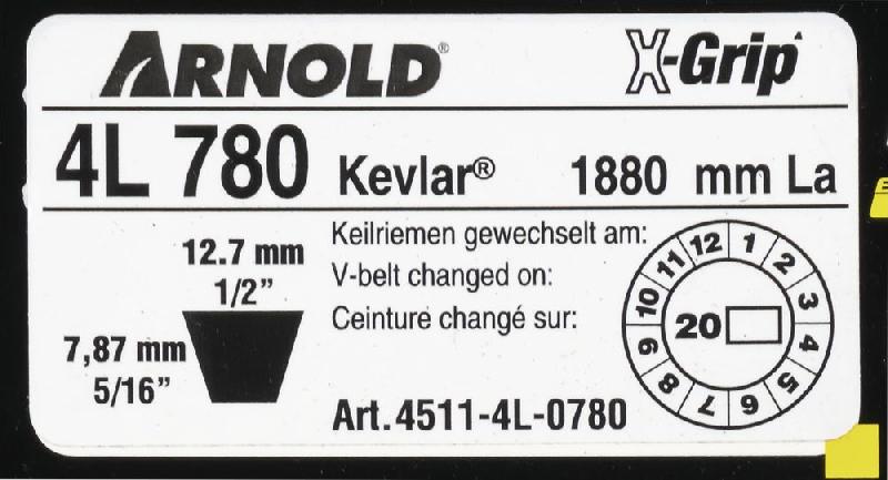 Courroie trapézoïdale X-Grip V - Type 4L780_1