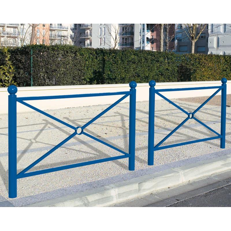 Barrière Province Boule - type Croix de St André - Réf : 206066.Gpro - 1072 et 1572 mm - Peinte sur zinc_1