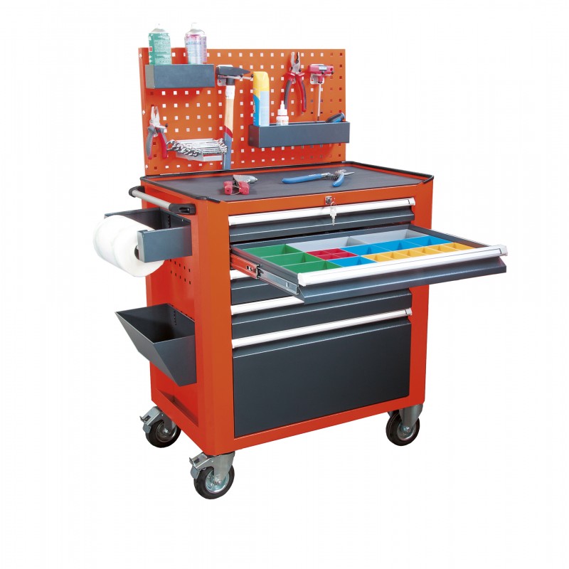 Chariot d'atelier Akaze avec roues - 5 modèles disponibles - Dimensions et équipements personnalisables_1