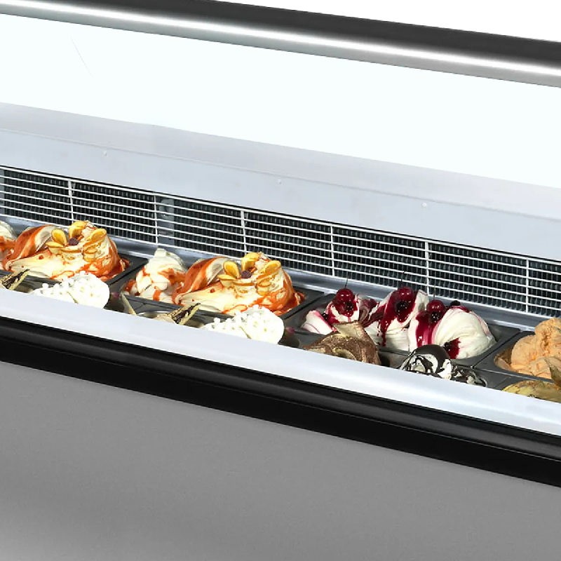 Congélateur vitré de glace ISABELLA 10LX (155 / 132 kg) Gris TEFCOLD_1