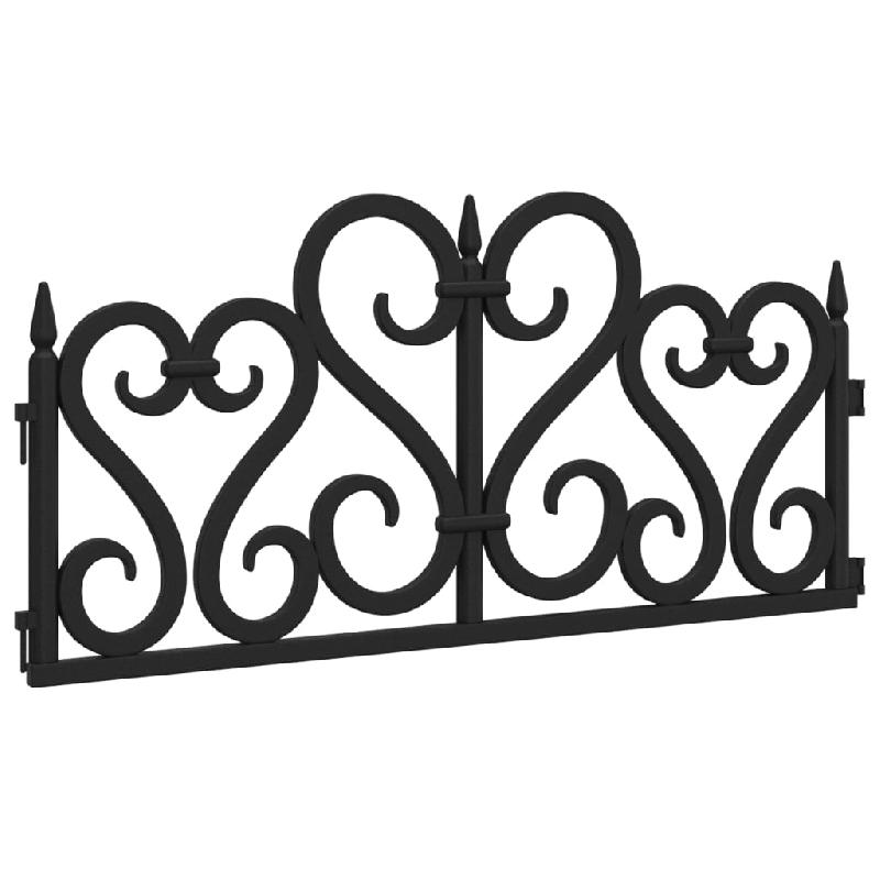 Vidaxl bordures de pelouse 17 pcs noir 10 m pp 318301_1