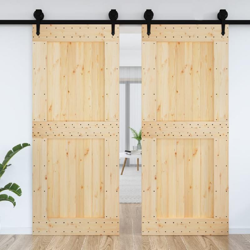 Vidaxl porte narvik 95x210 cm bois massif de pin 154440_1