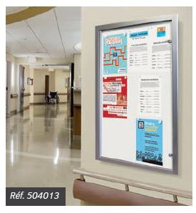 Vitrine d'intérieur ultra-plate ÉCO 100 - 18 mm d'épaisseur - 2 à 9 A4 - Plexi-rigide® 3 mm_1