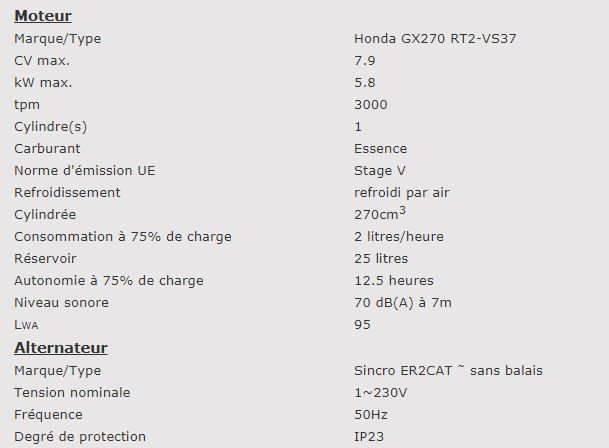 Ep4100ln - 950000404 groupe électrogène Europower - 4 kVA max - 230V - compact et robuste_1