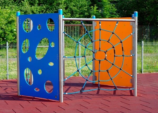 Parcours à cordes en acier inoxydable Hexa - Aire de jeux conforme EN1176 - Référence BT16011_1