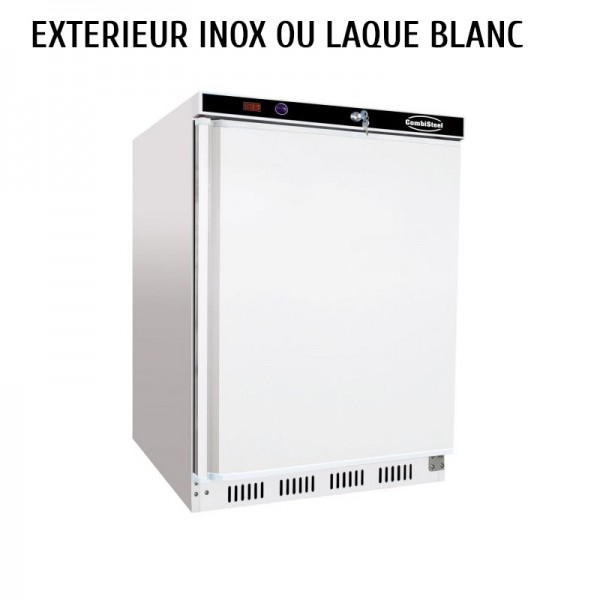 Petit frigo professionnel 130 L - Combisteel 7450.0551 - Froid statique ventilé, inox ou blanc laqué_1