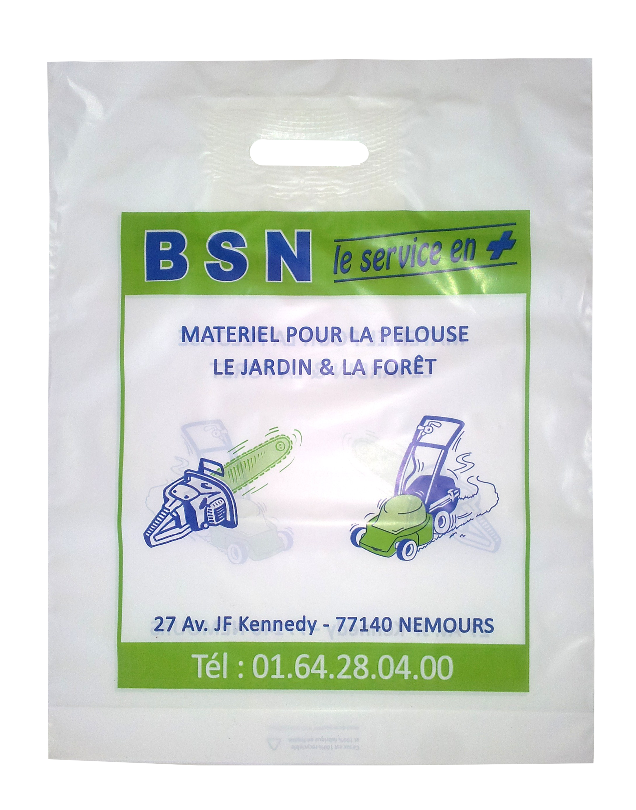 Sac plastique poignées découpées recyclable - 50 à 100 µm - Pour boutiques, fromageries, boucheries, cosmétiques, selleries ou événements_1