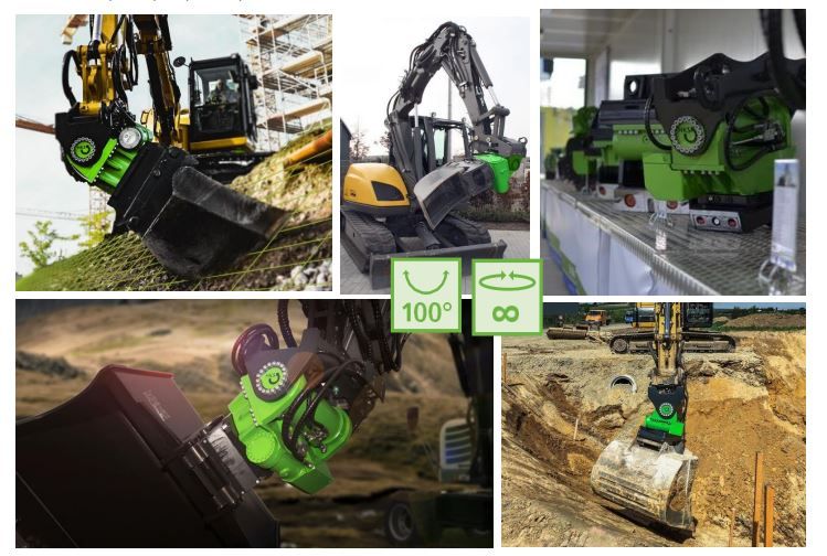 TILT ROTATOR - Attache Compacte, Robuste, Puissante - Platine boulonnée supérieure_1