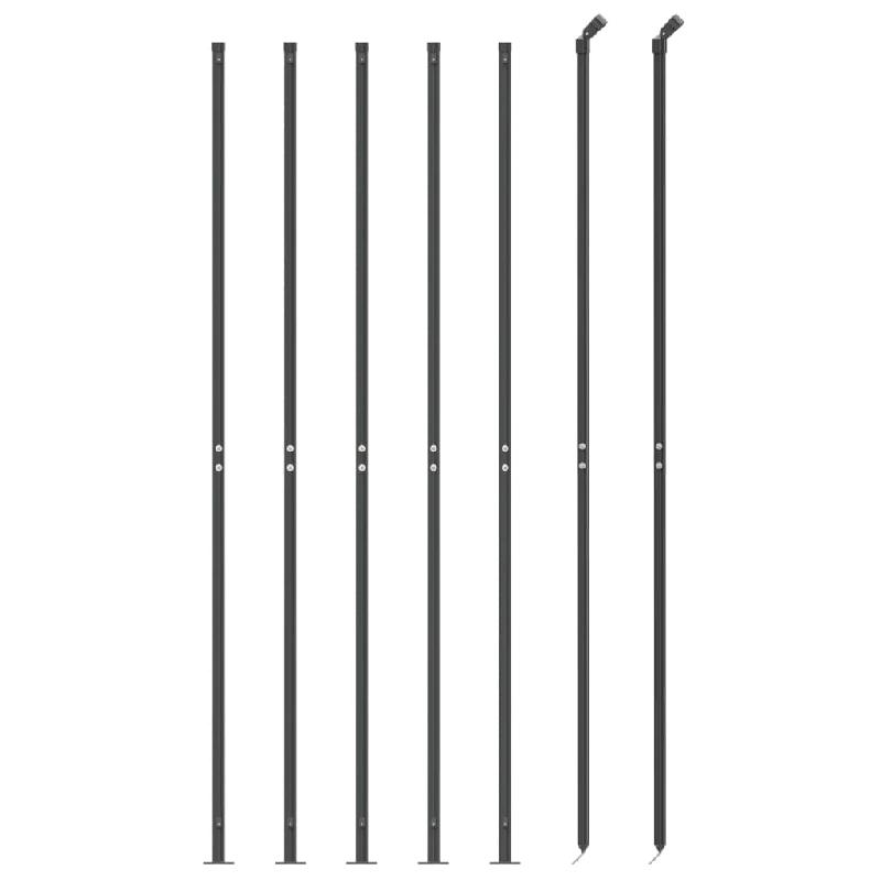 Vidaxl clôture en treillis métallique avec bride anthracite 2x10 m 154326_1