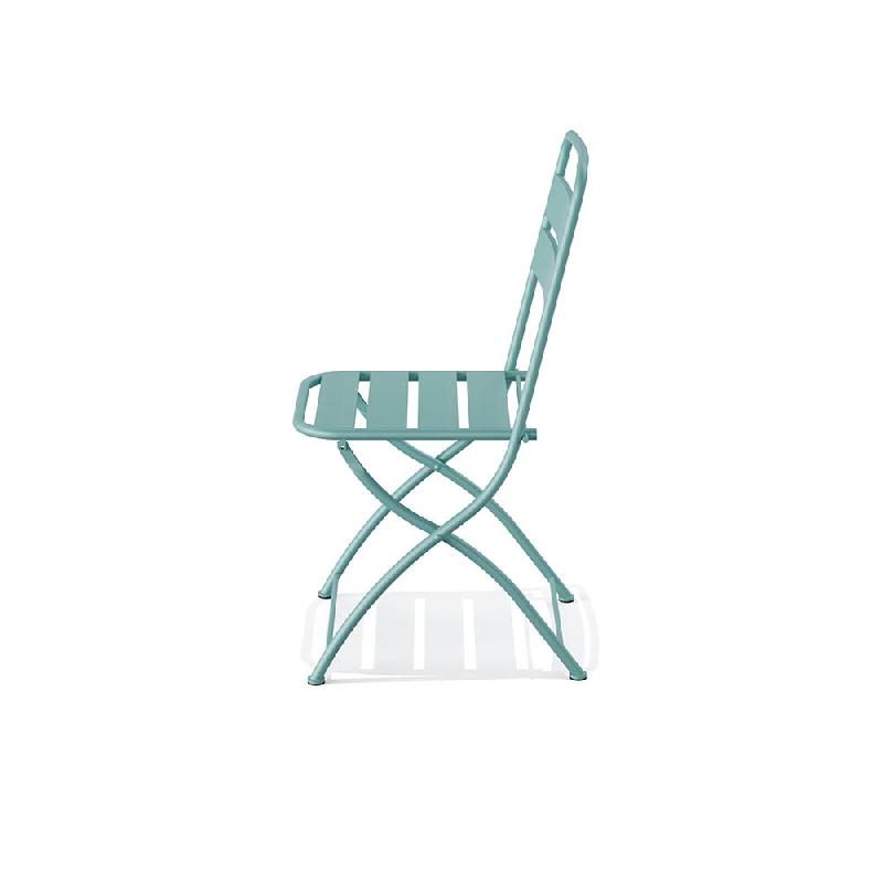 Breeze - Chaise de bistrot en métal bleu_1