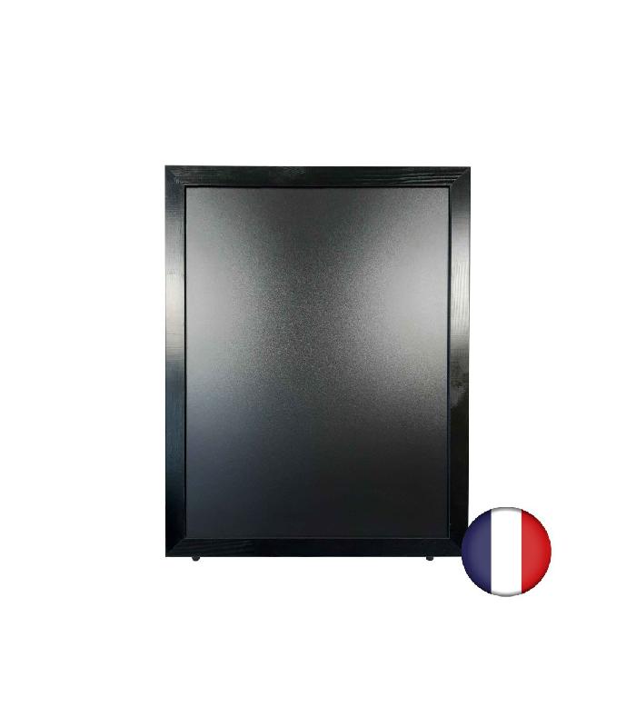 Chevalet stop trottoir sur patins avec cadre bois - 85 x 65 cm - Référence : LSTF83N_1