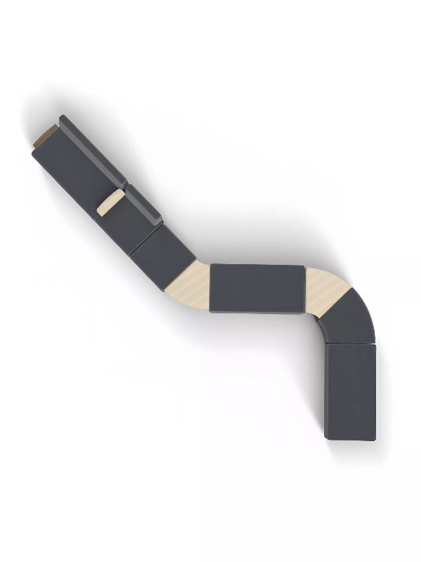 Pouf angulaire 1 place similicuir noir_1