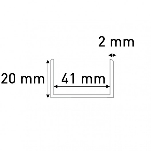 Profilé pvc en u de 40 mm blanc pour chants de panneaux et cloisons_1