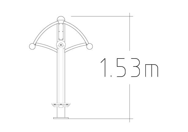 Équipement de fitness extérieur - Gym Air Skier - 8054657 - Hags - Tonification et entraînement à faible impact_1