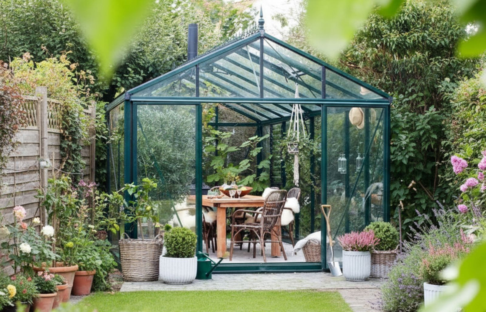 Serre en verre polyvalente, spacieuse, modulable pour vos plantes sensibles   - Helios Master_1