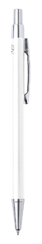 Stylo à bille en aluminium recyclé - éléments chromés - encre bleue_1