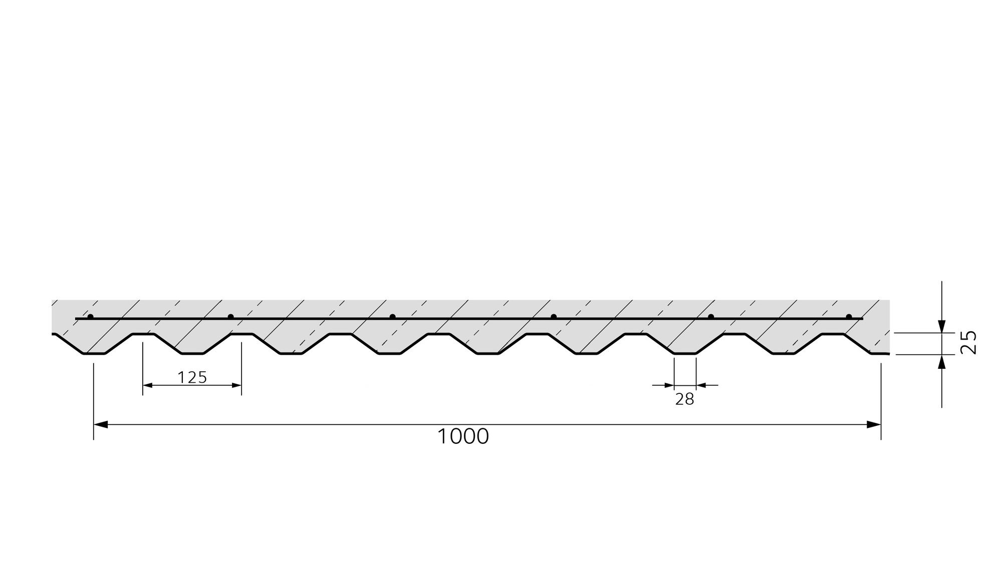 Cofrasol 25 - coffrage pour dalle - construction arcelormittal - portée entre 1,0 m à 1,90 m_1