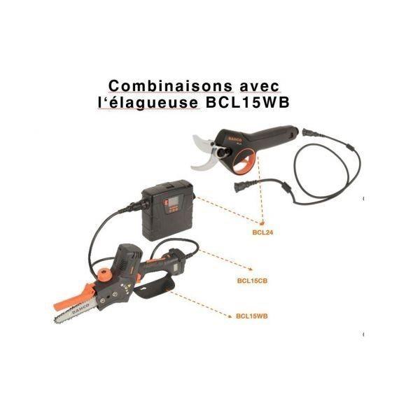 Élagueuse à main compacte BCL15IB - Avec 3 batteries, autonomie de 130-150 coupes - Marque BAHCO_1