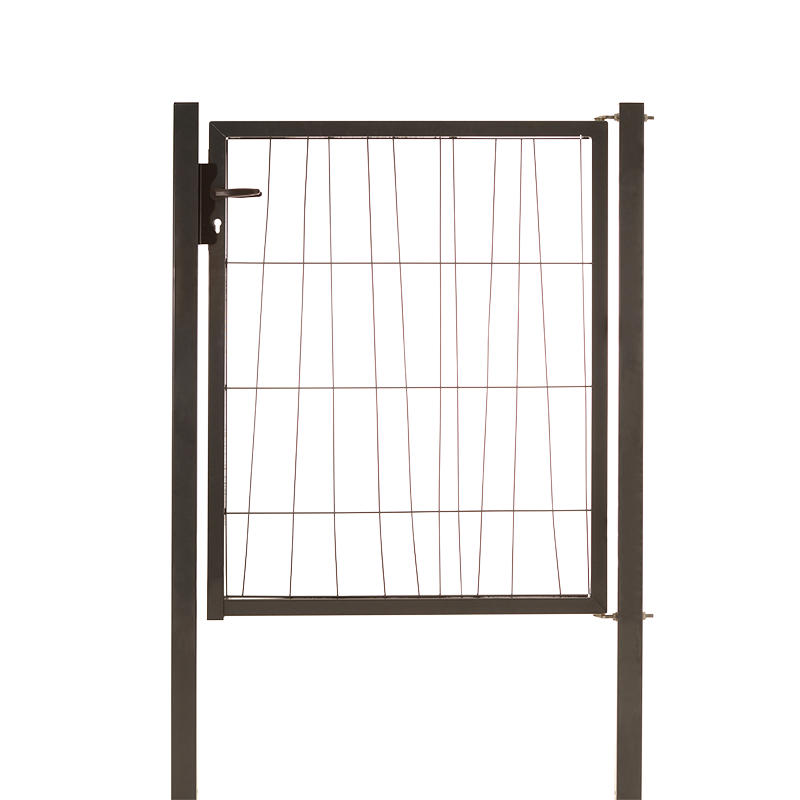 Portillon grillagé Domino - droit - gris anthracite RAL 7016 - 1000 x 1000 mm - design et robuste_0