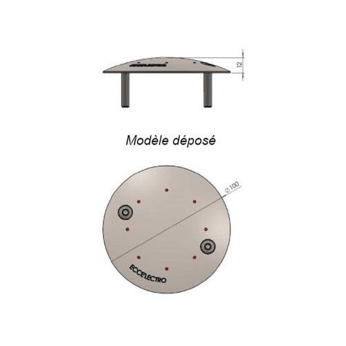 Balise architectural sol plasma - plot routier - ECCElectro - inox 316L antichoc - ø100mm - 8 LED_1
